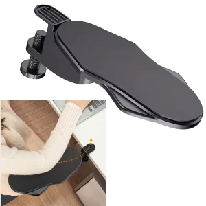 Clamp On Desk Arm Rest Black Adjustable Ergonomic Forearm Support 33.4 x 14.3 cm