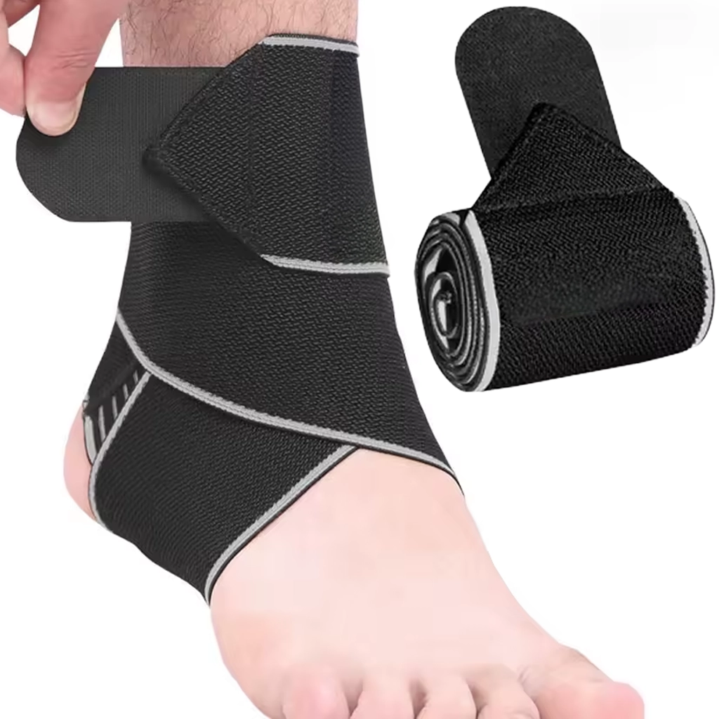Ankle Strap Black Grey Universal Fit Adjustable Velcro 85 x 8cm