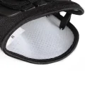 Close-up of the inside padding and size M label on the ankle strap support brace