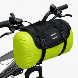 Green Bike Handlebar Bag 10L Medium Dry Bag for Cycling, Bikepacking, Commuting & Light Touring Front Storage