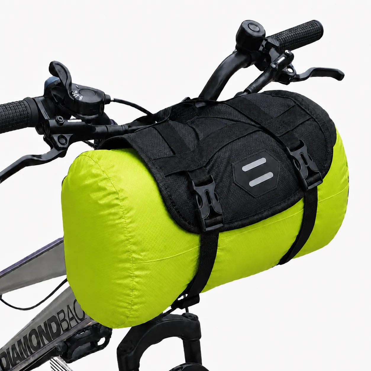 Green Bike Handlebar Bag 10L Medium Dry Bag for Cycling, Bikepacking, Commuting & Light Touring Front Storage