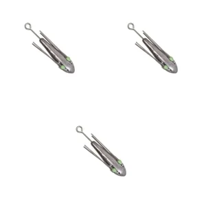 3oz Breakaway Sinker 3 Pack 88g Silver Lead Grapnel Surfcasting Weights
