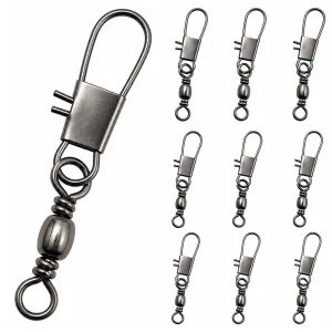 60kg Snap Swivels for Fishing 67mm 10 Pack