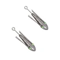 6oz Grapnel Sinker Set 2 Pack 170g Silver Lead Breakaway Surfcasting Weights