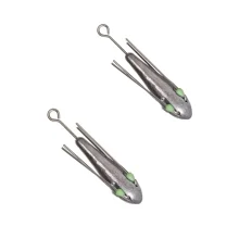 Suckerme 6oz Grapnel Sinker Set 2 Pack 170g Silver Lead Breakaway Surfcasting Weights