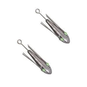Suckerme 6oz Grapnel Sinker Set 2 Pack 170g Silver Lead Breakaway Surfcasting Weights