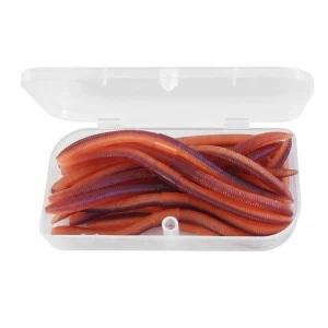 Earthworm Lure 96mm Two-Tone Shrimp-Scented Soft Baits – 15 Pack