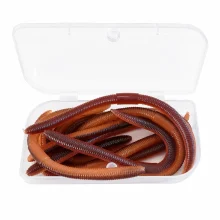 Earthworm Softbait 12cm Two-Tone Shrimp-Flavoured Lures – 10 Pack