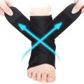 Front view showing the adjustable figure-8 straps crossing around the black ankle support brace