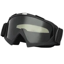 Grey Tint Snow Goggles UV400 Detachable Lens 17.5cm Wide