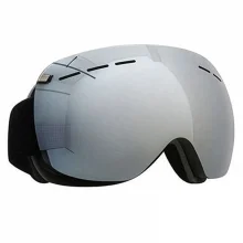 Mirror Snow Goggles Silver UV400 Detachable Lens 182 x 104mm