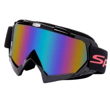 Rainbow Tint Ski Goggles with Black Frame and UV400 Lens