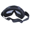 Rear view of Grey Tint Snow Goggles showing the soft face padding and adjustable black head strap