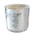 Side view of Kadilali clear nylon fishing line wound inside a transparent spool case