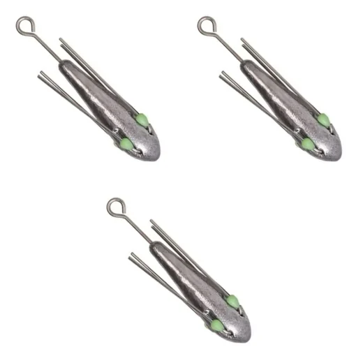 Suckerme 6oz Grapnel Sinker Set 2 Pack 170g Silver Lead Breakaway Surfcasting Weights