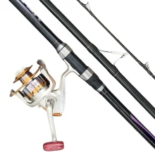 Surfcasting Rod and Reel Combo 4.2m Carbon Fibre Rod with EF9000 12 Bearing Saltwater Reel