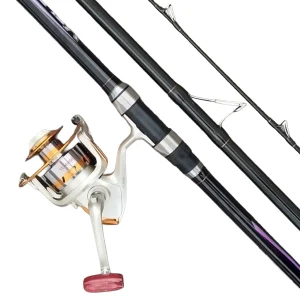 Surfcasting Rod and Reel Combo 4.2m Carbon Fibre Rod with EF9000 12 Bearing Saltwater Reel