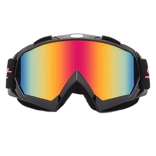 rainbow tint snow googles front on image