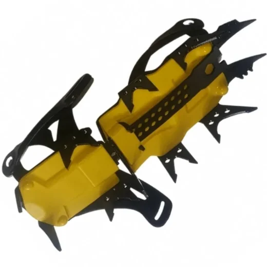 underside of vuno hardcore crampon showing 18 teeth