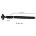 27.2 mm suspension post dimensions showing 350 mm total length and 250 mm lower tube measurement