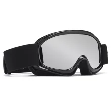 Childrens Ski Goggles – Polycarbonate UV400 Anti-Fog OTG, Black/Grey