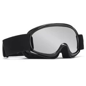 Childrens Ski Goggles – Polycarbonate UV400 Anti-Fog OTG, Black/Grey