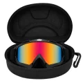 Ski Goggles with Case – Rainbow Tint UV400 Lens, Black Frame