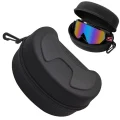 Snow Goggle Case EVA Hard Shell with Hook and Zipper Black