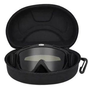 Grey Tinted Snow Goggles with EVA Hard Case UV400 Detachable Lens