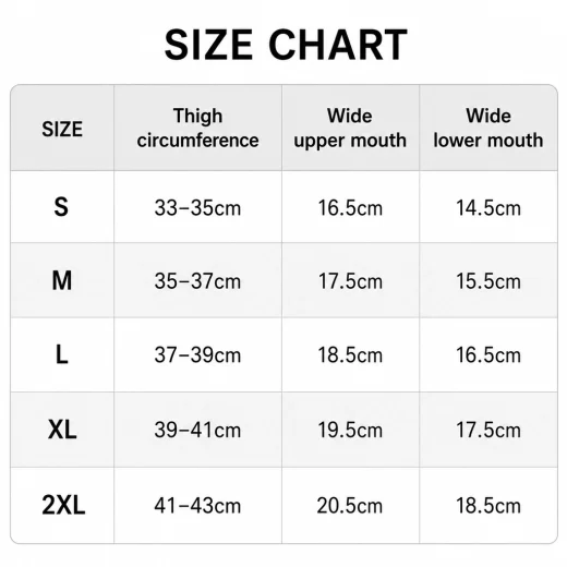 hinged knee brace size guide