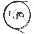 Handlebar remote with coiled cable and dropper cable fittings